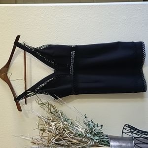 Free People Daisy Waist Black Fit & Flare Dress